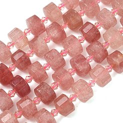 Природного кварца клубники нитей бисера&nbsp;G-G453-G12-7x12mm