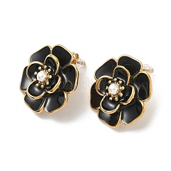 Серьги-гвоздики в форме цветка из нержавеющей стали 304&nbsp;LS-EJEW-A147-03G