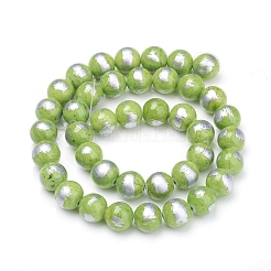 Abalorios de jade natural de mashan hebras&nbsp;G-G833-12mm-16