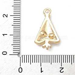 Подвески из сплава со стразами и пластиковыми бусинами FIND-Z101-01G