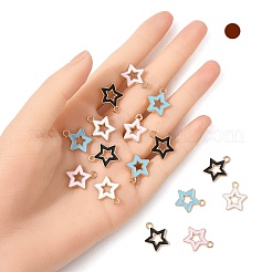 20шт 4 цвета сплава эмалевые подвески&nbsp;ENAM-FP0002-65