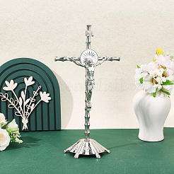 Religion Legierung Kruzifix Kreuz Statue Display Dekorationen&nbsp;DJEW-WH0043-93