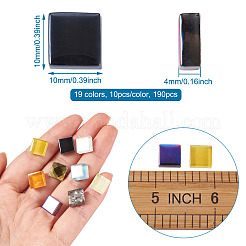190 cabochon in vetro fai da te in 19 colori&nbsp;GGLA-BT0001-02