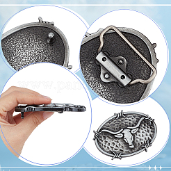 1 boucle de ceinture en alliage de style tibétain&nbsp;FIND-GF0009-31AS