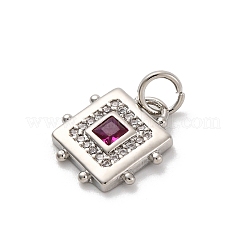 Латунные микро проложить кубического циркония подвески&nbsp;KK-U033-02P-02