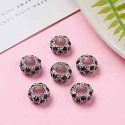 Legierung Rhinestone European Beads&nbsp;X-CPDL-H998-2