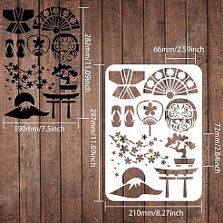 Пластиковые многоразовые шаблоны трафаретов для рисования DIY-WH0202-277