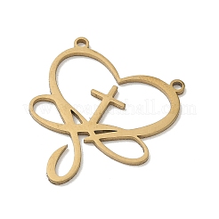 Pendentifs creux en acier inoxydable 201&nbsp;STAS-B136-01G