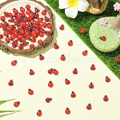 100 шт. 2 стиля кабошонов из смолы в виде божьей коровки&nbsp;MRMJ-YW0001-079