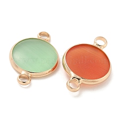 Латунные стеклянные плоские круглые соединители подвески&nbsp;KK-G517-16G