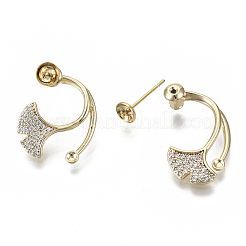 Латунные серьги серьги с цирконом&nbsp;KK-N232-38B-NF