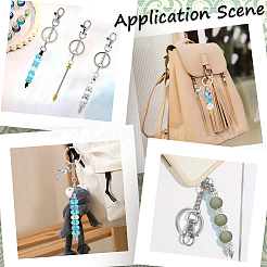 9 шт. 3-цветный сплав пуля брелок для ключей с бусинами для изготовления ювелирных изделий своими руками&nbsp;KEYC-SC0001-10