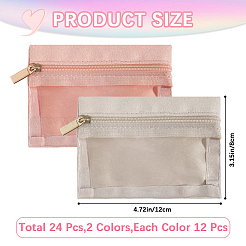 4 комплект двухцветных полиэстеровых сумок для хранения косметики на молнии&nbsp;AJEW-CN0003-05