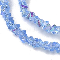 Chapelets de perles en verre transparent électrolytique&nbsp;EGLA-P061-04C-AB18