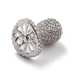 Латунные микропаве прозрачные подвески с фианитом&nbsp;KK-M222-06P