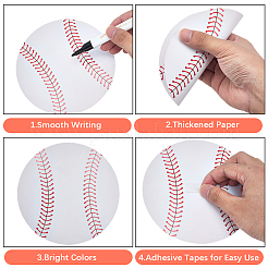 30 tarjeta de béisbol de papel para decoraciones de fiestas.&nbsp;AJEW-CP0010-48