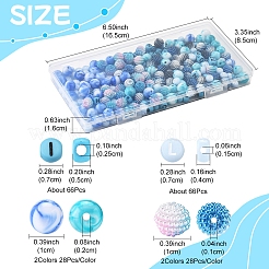 244шт наборы имитации акриловых бусин OACR-FS0004-07A