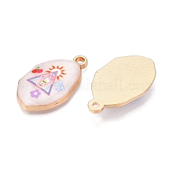 Pendentifs en émail en alliage de placage en support imprimé&nbsp;ENAM-T020-04A