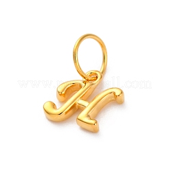925 ciondolo a forma di lettera in argento sterling con anelli di congiunzione&nbsp;LS-STER-R008-01G-H