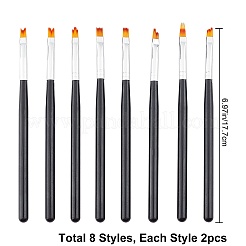 Pinceaux d'art d'ongle en nylon&nbsp;MRMJ-WH0065-47