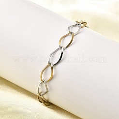 Браслеты-цепочки из нержавеющей стали 304 для женщин BJEW-A051-02GP