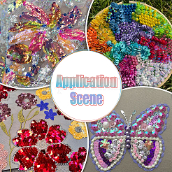 140 г 7 цвета пластиковые бусины с пайетками PVC-SC0001-13