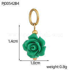 12 шт. подвески из нержавеющей стали 304 и смолы&nbsp;STAS-OY009-84G