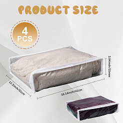 Прозрачный ПВХ-органайзер на молнии для косметики&nbsp;AJEW-WH20064-19B