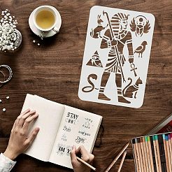 Modèles de pochoirs de peinture de dessin réutilisables en plastique&nbsp;DIY-WH0202-299
