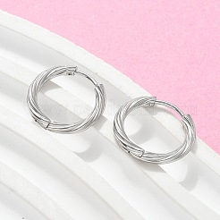 Серьги-кольца из нержавеющей стали 304 для женщин&nbsp;LS-EJEW-A130-02C-P