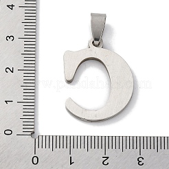 ステンレスペンダント201個  ラインストーン付き  文字L  文字C  26x21x2mm  穴：6x3mm&nbsp;STAS-Q342-53P-C