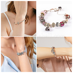 20 шт. 4 стиля стойка покрытие сплав горный хрусталь европейские бусины FIND-CA0007-72