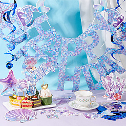 День рождения украшения бумажный флаг баннеры HJEW-WH0042-86