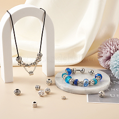 100шт 10 стиля европейские бусины из сплава в тибетском стиле TIBEB-MP0001-01