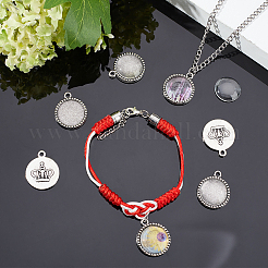 200шт набор для самостоятельного изготовления полукруглого кулона DIY-AR0001-38AS