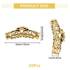 20 шт. изогнутые трубчатые бусины из сплава в тибетском стиле FIND-DC0002-41