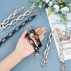 Ручки для пакетов с цепочками из акрила и краской ccb&nbsp;AJEW-FH0001-25