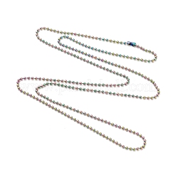 Ионное покрытие (ip) 304 нержавеющая сталь шариковые цепочки ожерелья NJEW-L149-B01-M