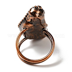 Массивное открытое кольцо-манжета с геометрией натурального тектита&nbsp;G-D468-37R