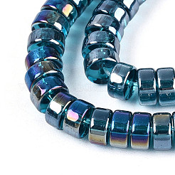 Ab Farbe überzogene transparente Glasperlenstränge&nbsp;GLAA-T026-3x6mm-T03