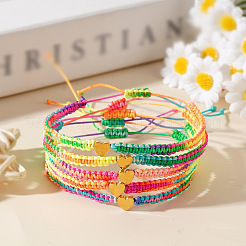 Регулируемые плетеные браслеты из полиэфирной нити QM0575