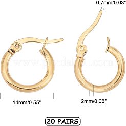 Серьги-кольца Huggie Hoop из нержавеющей стали 304 EJEW-UN0001-23