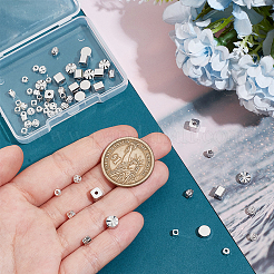 60 шт. 6 стиля латунные распорные бусины для стоек&nbsp;KK-PH0006-89