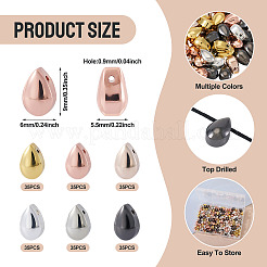 210шт 6 цвета гальванические стеклянные бусины&nbsp;EGLA-TA0013-28