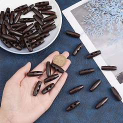 Риса деревянные пуговицы&nbsp;BUTT-WH0020-14