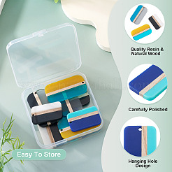 10шт 5 цвета подвески из смолы и дерева&nbsp;RESI-TA0004-51