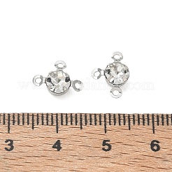 Liens de composants de lustre en verre transparent pavé de laiton&nbsp;FIND-WH0152-919S