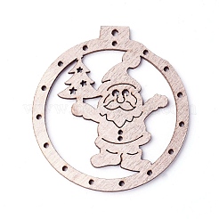 Неокрашенные деревянные большие подвески WOOD-F007-05