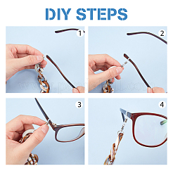 7 шт. 7-цветная акриловая цепочка для сумки-кошелька и цепочки для очков AJEW-PH0001-57