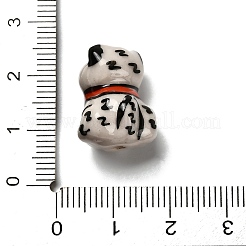 手作りの陶器ビーズ  動物  犬  18.5x14.5x13mm  穴：1.6mm&nbsp;LS-PORC-A028-02B
